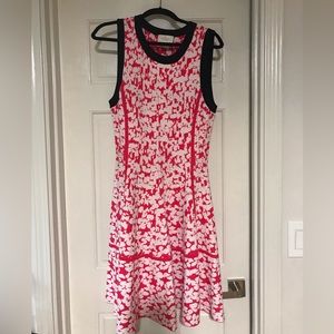 Kate Spader Floral Jacquard Knit Dress in Dive Right In Geranium Large